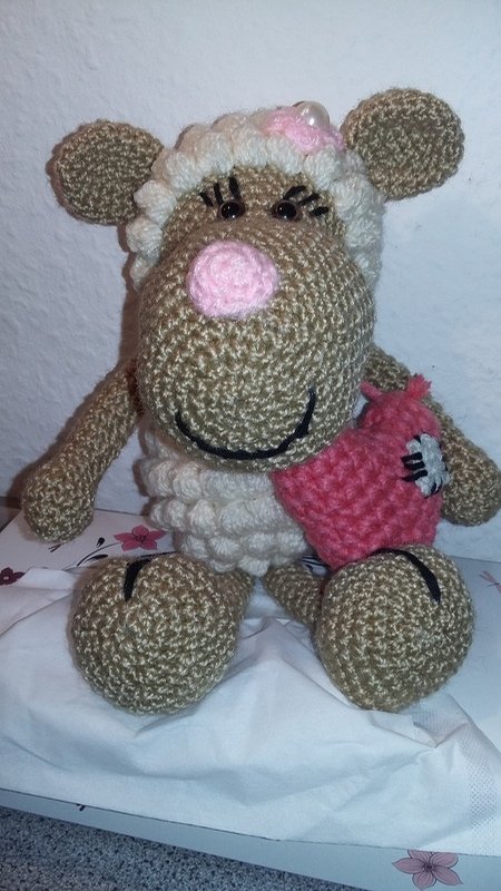 Schaf Rosa (20cm) - Häkelanleitung / PDF