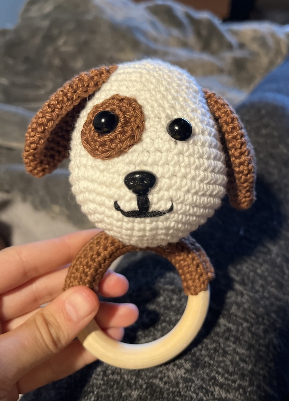 English Pattern for the Wooden Teething Ring Dog &amp; Donkey