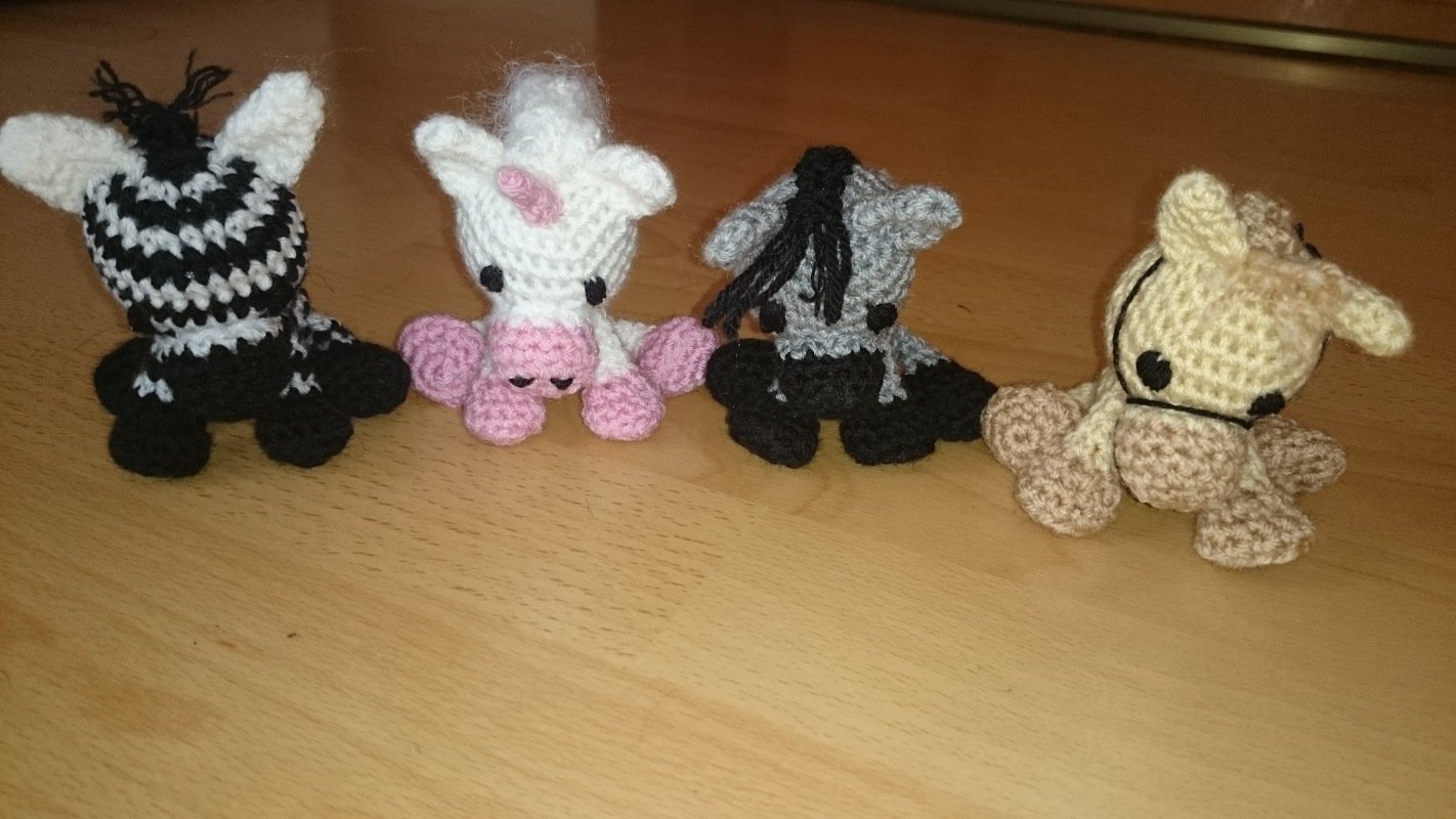 Häkelanleitung Pferd / Einhorn / Esel / Zebra 