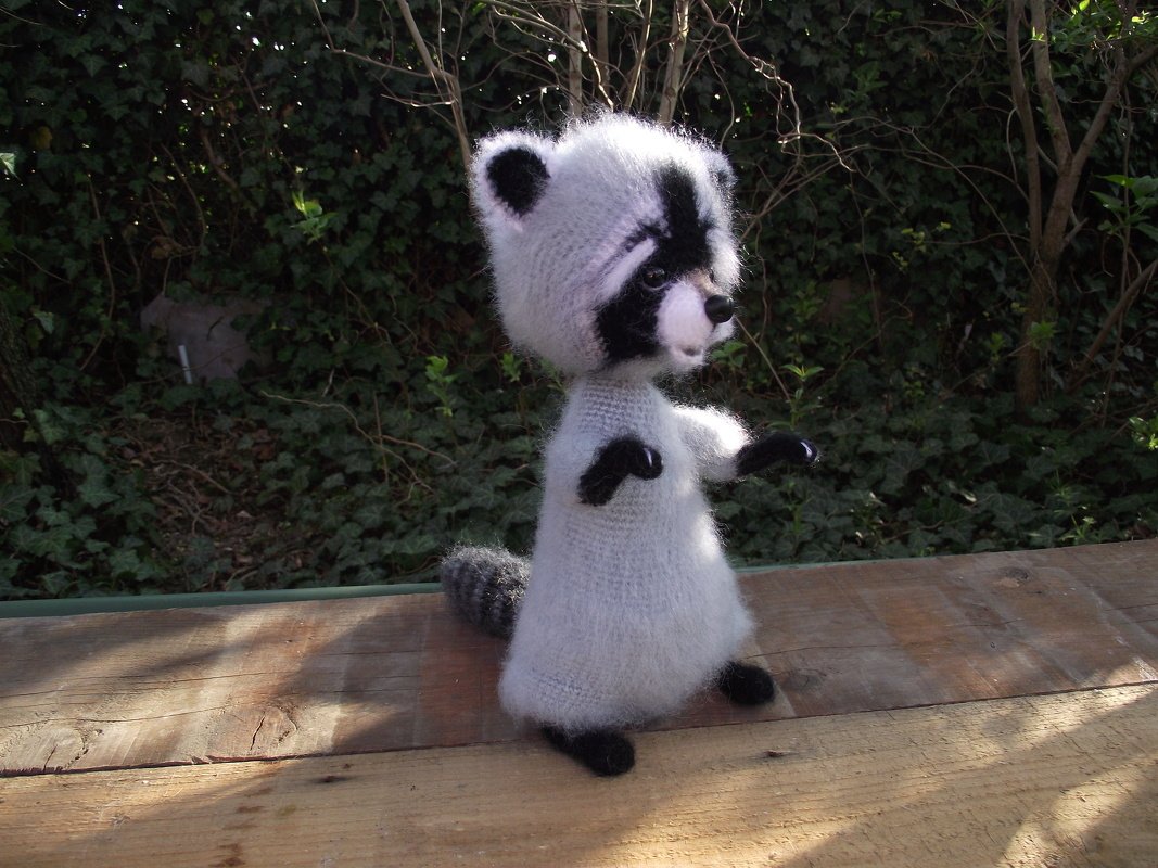 220 Crochet Pattern - Glasha the Raccoon with clothing - Amigurumi PDF file by Ogol CP