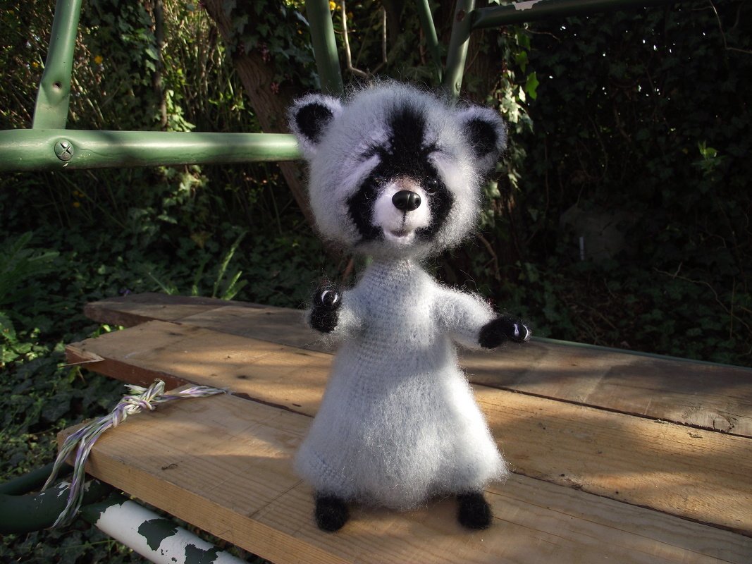 220 Crochet Pattern - Glasha the Raccoon with clothing - Amigurumi PDF file by Ogol CP