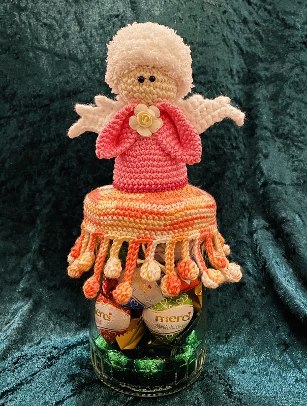 Windlicht oder Bonbonglasbezug Engel Schutzengel Andenken Verstorbene Trauer