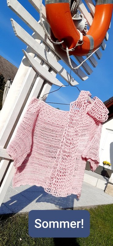 Häkelpulli CARMEN (Gr. S/M, L/XL, leicht an alle Größen anzupassen)