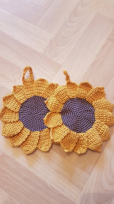 Topflappen Sonnenblume / Blüte