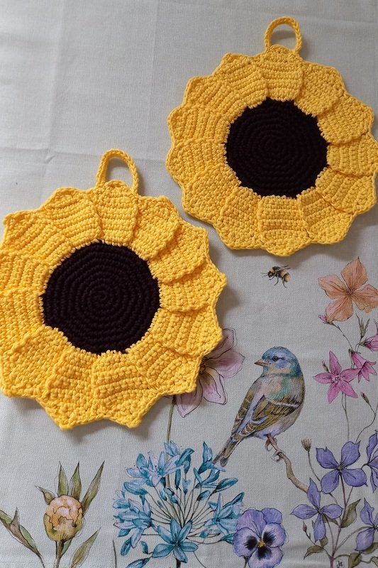 Topflappen Sonnenblume / Blüte