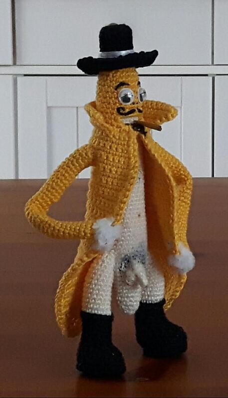 Häkelanleitung Jim Banane oder Komissar Jim