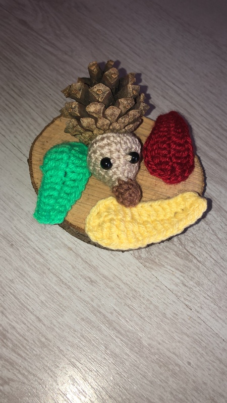 Häkelanleitung Kieferzapfen-Igelchen, PDF Datei