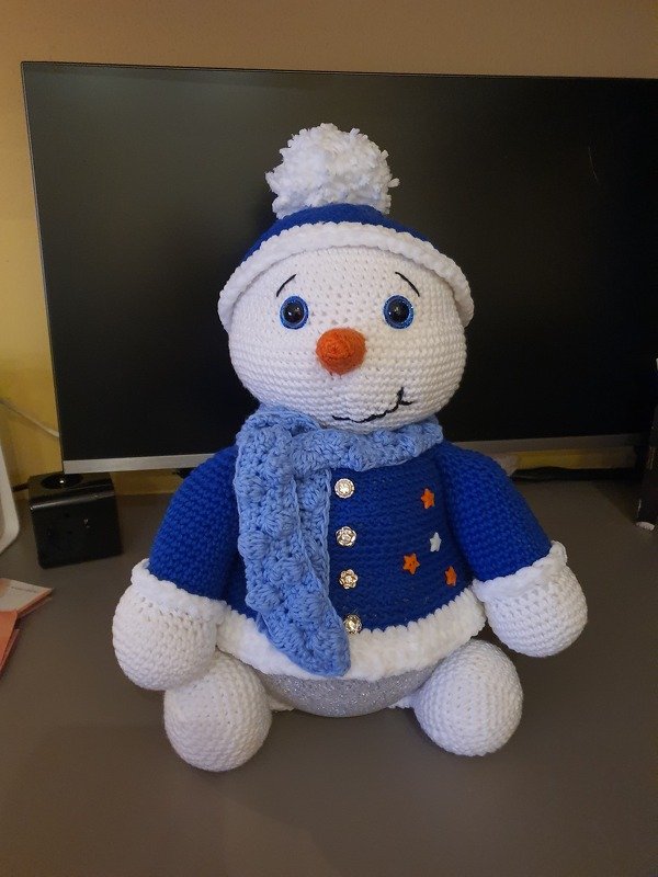 Weihnachtslampe Schneemann Flocke