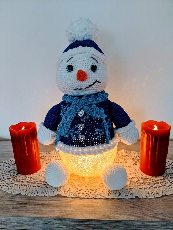 Weihnachtslampe Schneemann Flocke