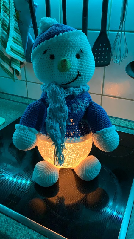 Weihnachtslampe Schneemann Flocke