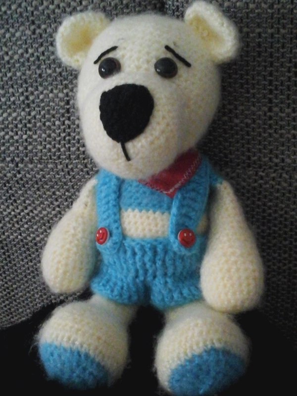 Bärchen mit Blume Häkelanleitung / Amigurumi