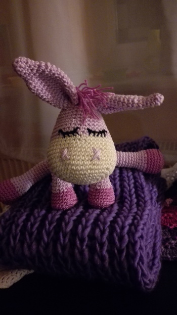 Das Eselchen habe ich schon zwei Mal gearbeitet und es wurde mir aus den Händen gerissen! Meine Enkelkinder lieben es!