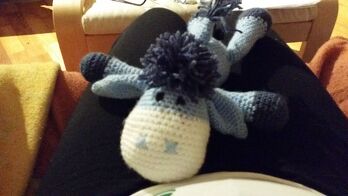 Habe mein Eselchen nun auch fertig. Hat sehr viel Spaß gemacht. Die Augen habe ich gestickt.
Danke für die Anleitung!
Liebe Grüße
Pia Otto