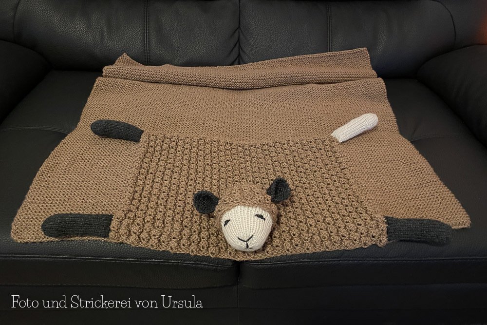 Strickanleitung - Strickdecke SCHAAFI Größe: 60 x 70 cm - No.224