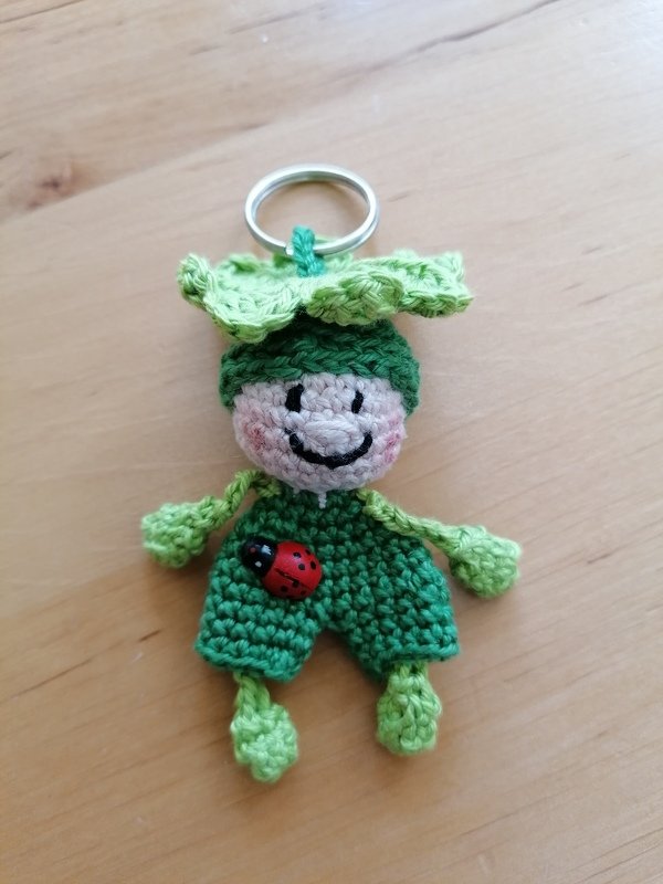 Glücksklee Schlüsselanhänger Kleeblatt Taschenbaumler Glücksbringer