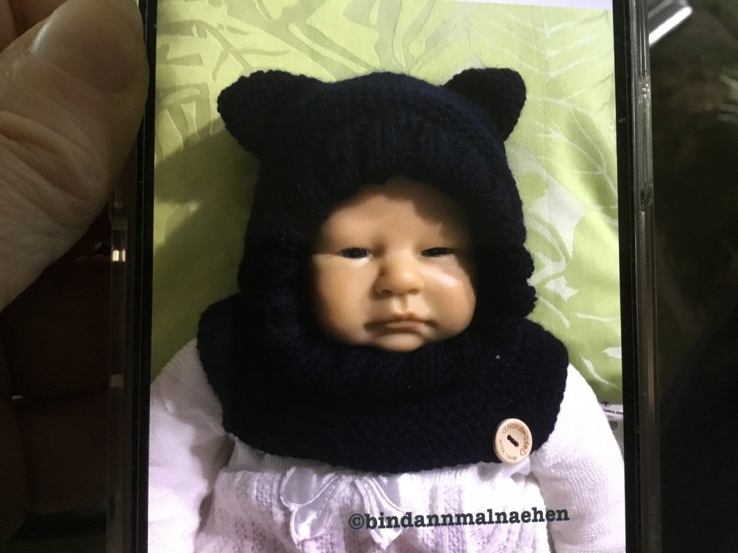 Strickanleitung Schlupfmütze ++ Amelie ++, mit Kragen, für alle Größen