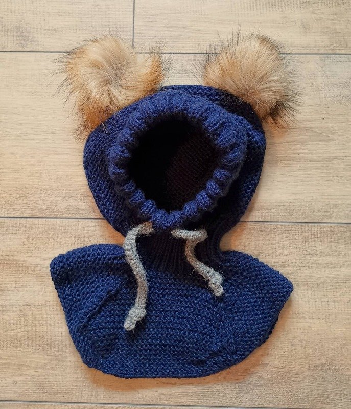 Strickanleitung Schlupfmütze ++ Amelie ++, mit Kragen, für alle Größen