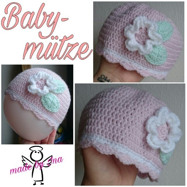 H&auml;kelanleitung Babym&uuml;tze &quot;Pfingstrosen&quot;