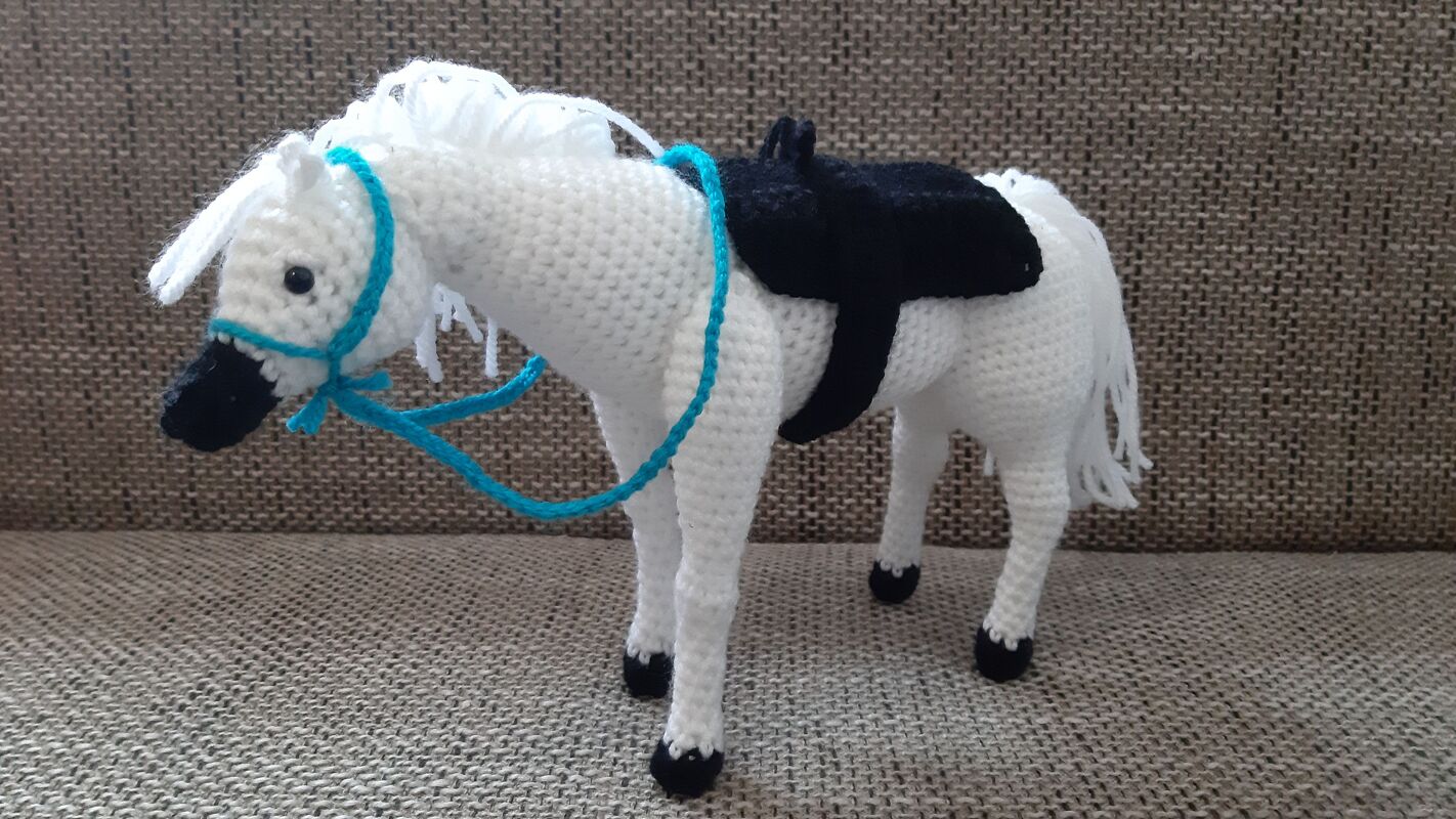 Häkelanleitung Pferd Palomino