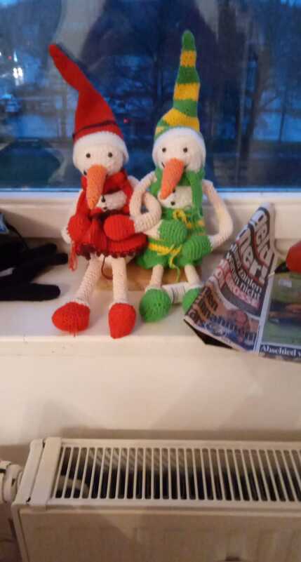 Schneemann Pärchen Edgar und Elise