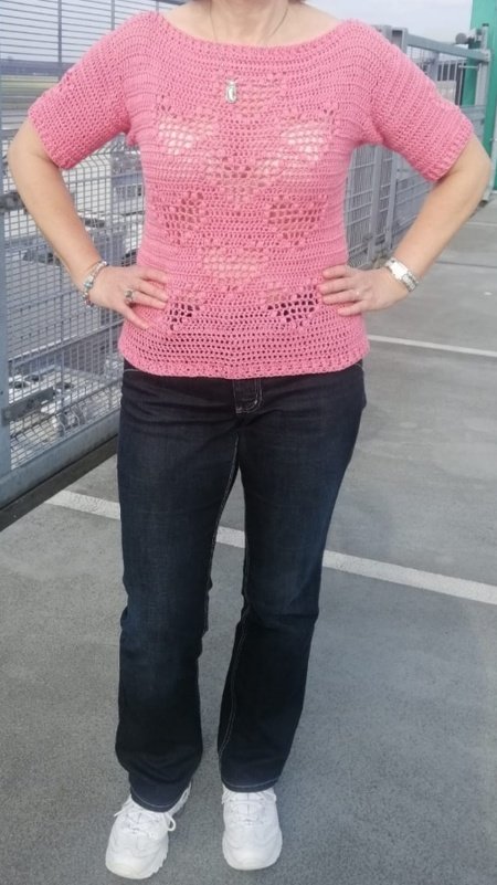 HERZCHENPULLI mit LOOP (Gr. S/M, L/XL)