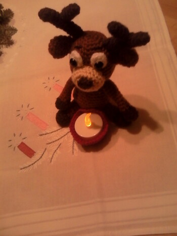 Ein Rentier ist fertig, das andere ist in Arbeit. Eine sehr gute Anleitung, konnte man gut nach arbeiten.