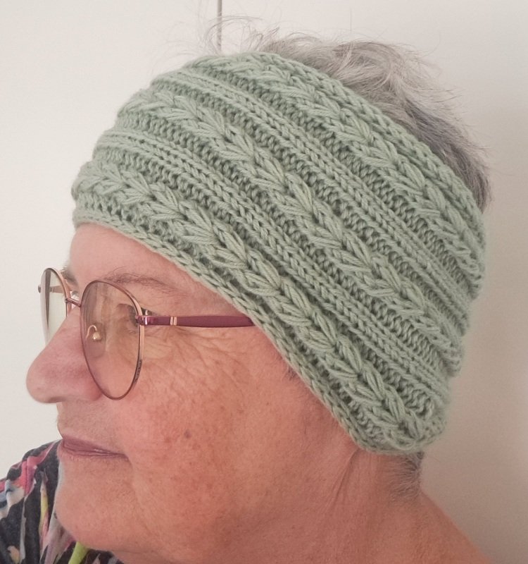 Strickanleitung Stirnband Silver Wheat Band (flach gestrickt)