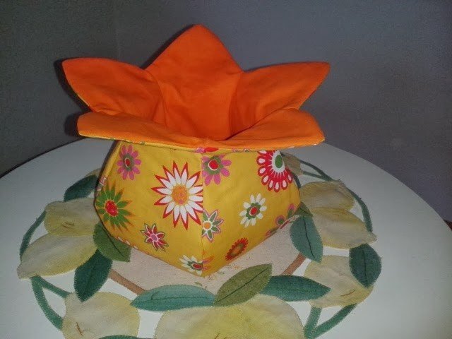 Stoffkörbchen Blüte - orimono nähen Anleitung