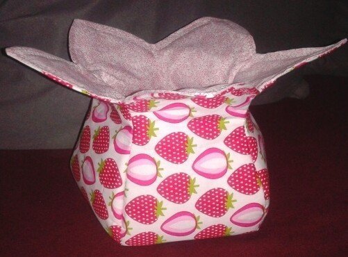 Stoffkörbchen Blüte - orimono nähen Anleitung