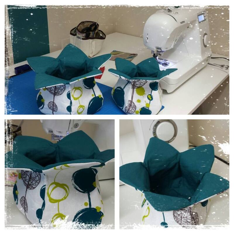 Stoffkörbchen Blüte - orimono nähen Anleitung