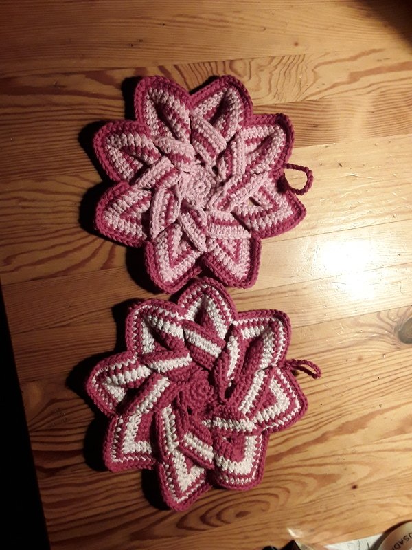 H&auml;kelanleitung Topflappen Stern