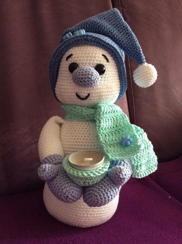 Häkelanleitung / Amigurumi / Schneemann mit Schlitten