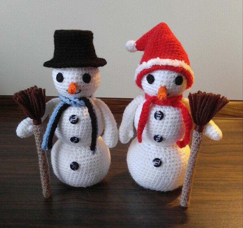 Häkelanleitung Schneemann Emil Flocke mit Laterne