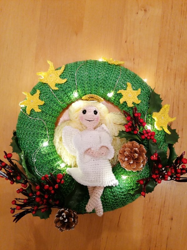 Häkelanleitung Türkranz mit Engel - PDF Datei