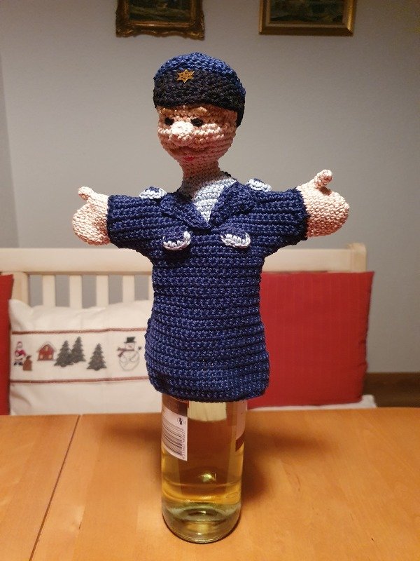 Häkelanleitung Handpuppe Polizist