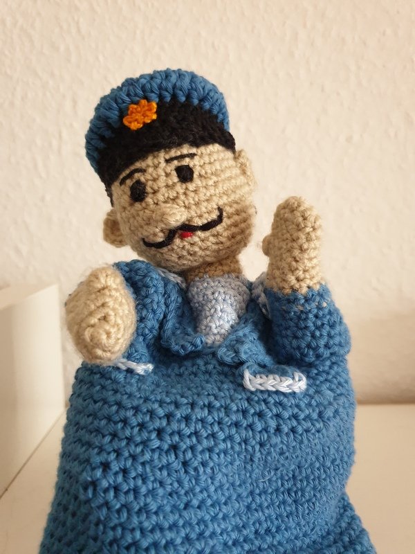 Häkelanleitung Handpuppe Polizist
