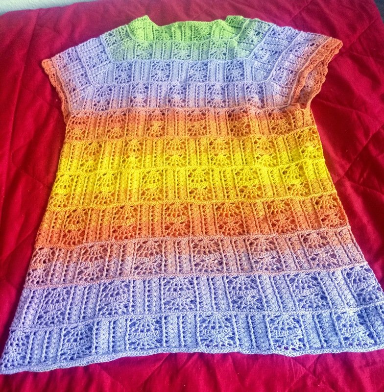 Häkelanleitung luftiger Langarmpullover Conny Größe S-XXL, RVO, Mustermix