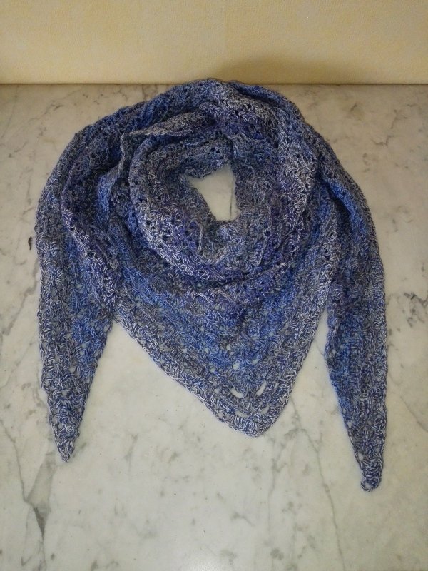 Stephanies Wunschtuch, kostenlose Häkelanleitung für flaches Dreiecktuch