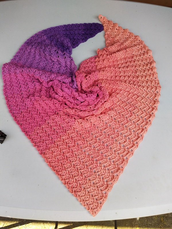 Häkelanleitung Neujahrstuch - asymmetrisch