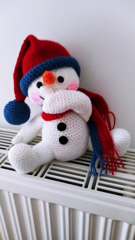 Häkelanleitung - Schneemann - fröhlicher Bruno