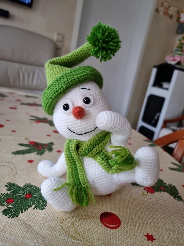 Häkelanleitung - Schneemann - fröhlicher Bruno