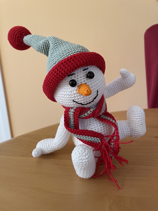 Häkelanleitung - Schneemann - fröhlicher Bruno