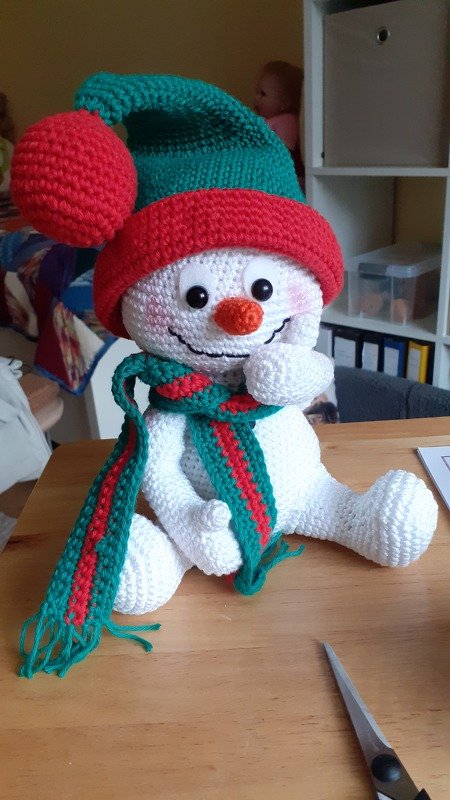 Häkelanleitung - Schneemann - fröhlicher Bruno