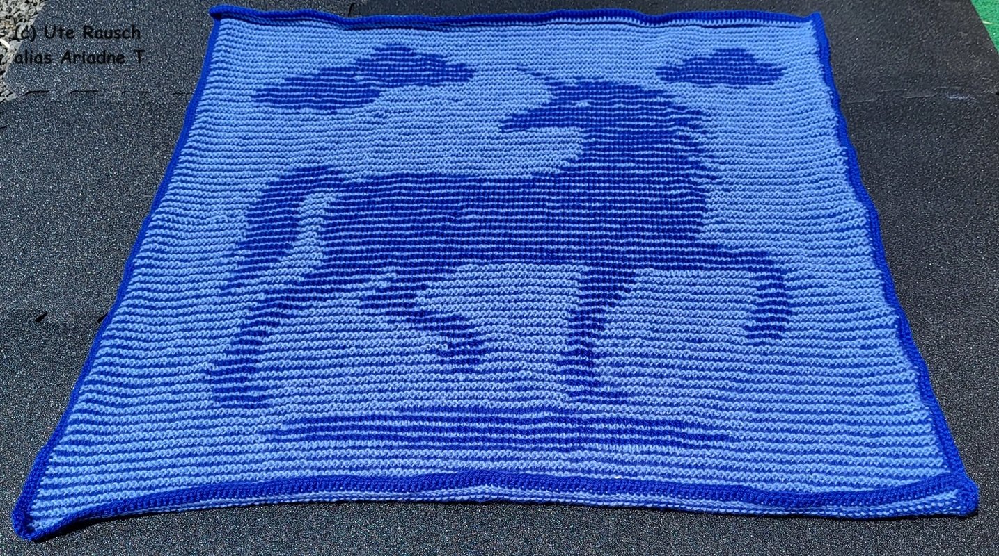 Einhorndecke Illusionsstricken