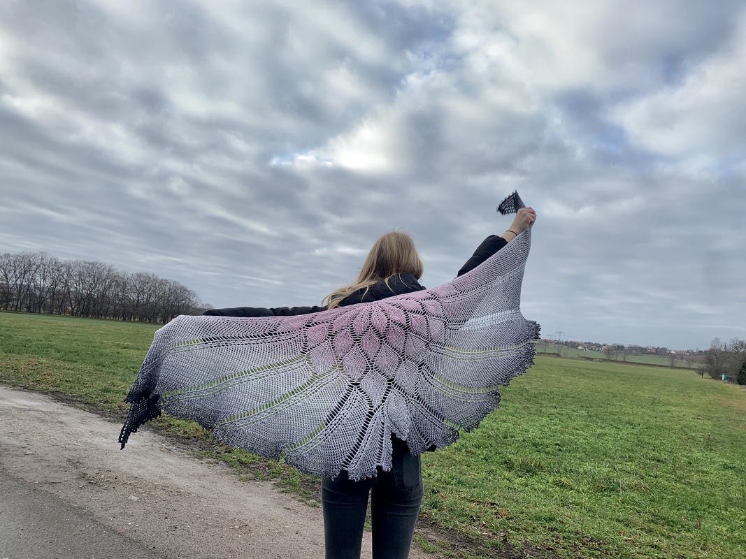 Häkeltuch Winter Wings