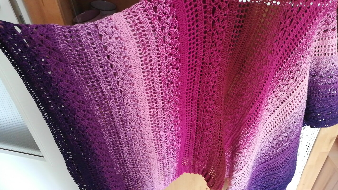 Häkelanleitung Poncho // Umhang // Weste Ruana