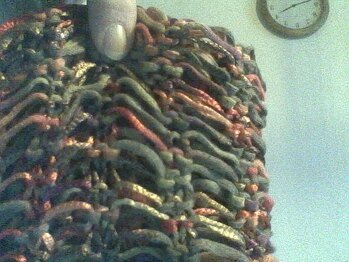 Mein Fallmaschenschal ist mir gut gelungen und werde mich nun an den Drachenschwanz heran wagen.