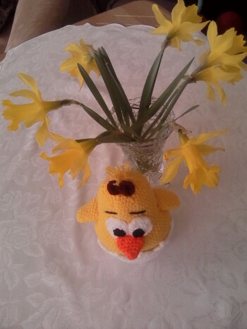 Die Küken haben sich sehr gut häkeln lassen , ist leider nur eins für mich übrig genlieben