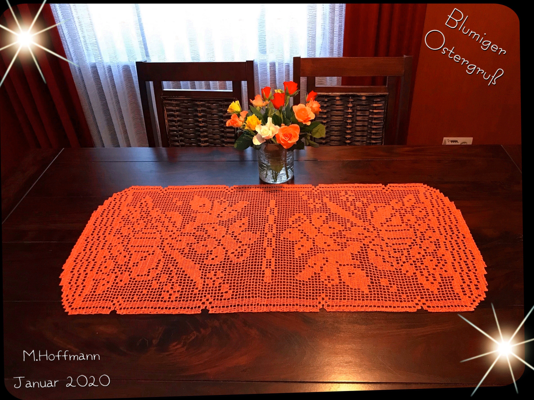 Tischläufer "Blumiger Ostergruss"