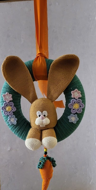 Häkelanleitung - Türkranz - Hase